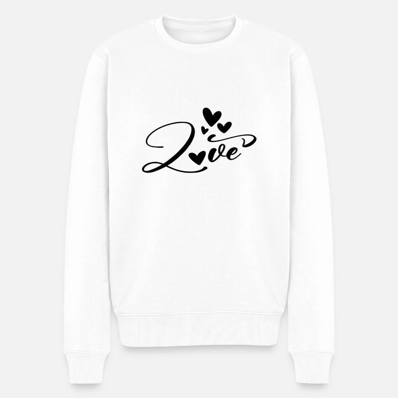 J’adore la Saint-Valentin - Pull Premium bio Homme - blanc