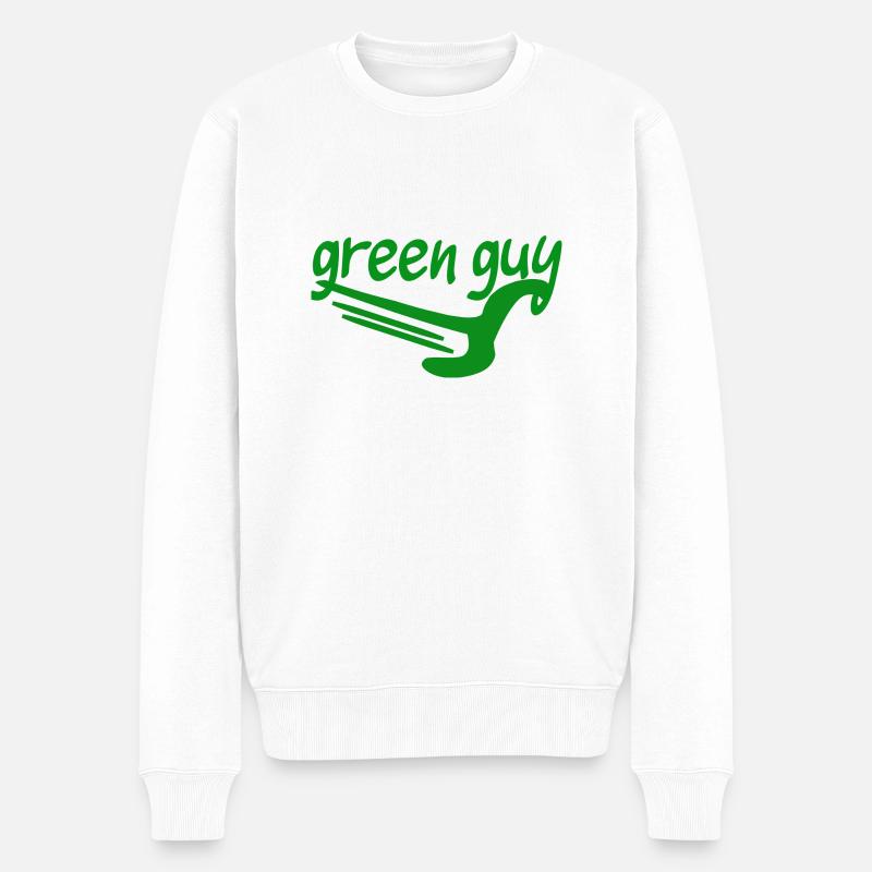 Vegan -Vegetarianism - Männer Premium Bio Pullover - Weiß