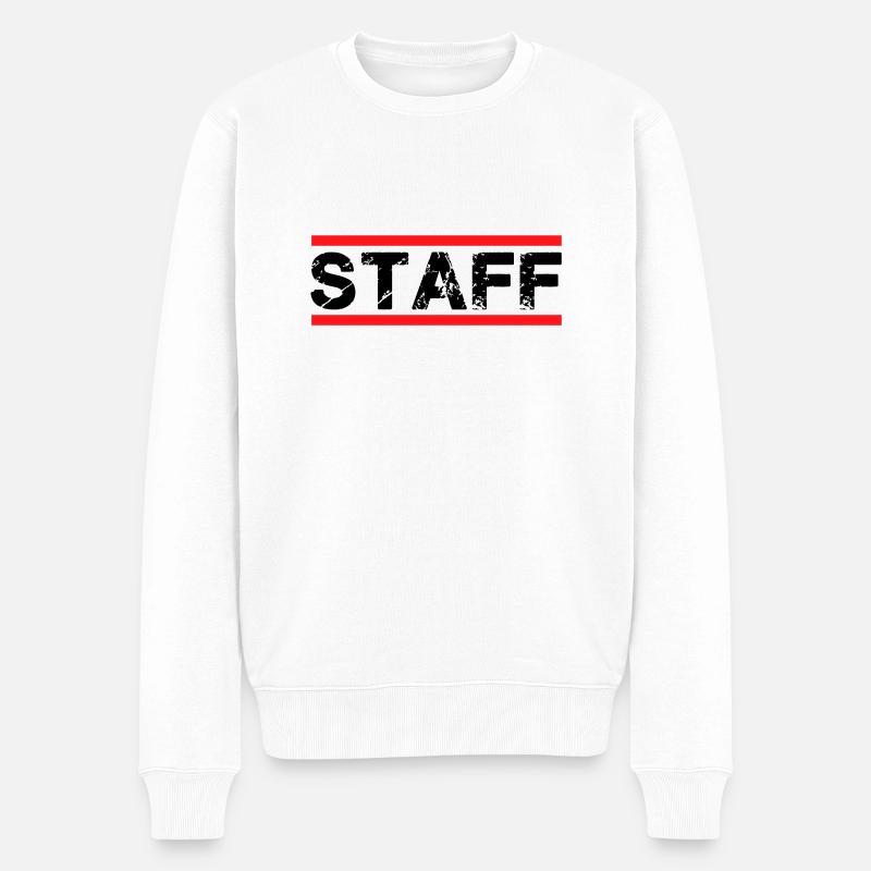staff - Männer Premium Bio Pullover - Weiß