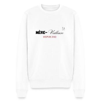 Mère veilleuse depuis 2012 - Pull Premium bio Homme - blanc - Devant - Thijin (182cm)