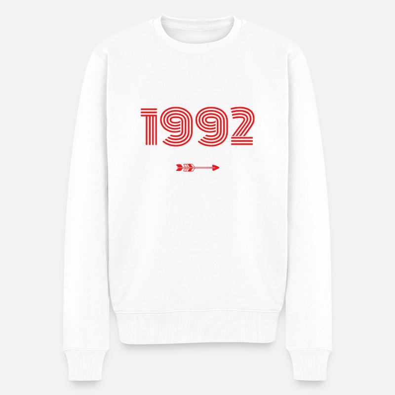 Né en 1992 - Pull Premium bio Homme - blanc