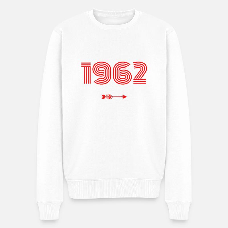 Né en 1962 - Pull Premium bio Homme - blanc