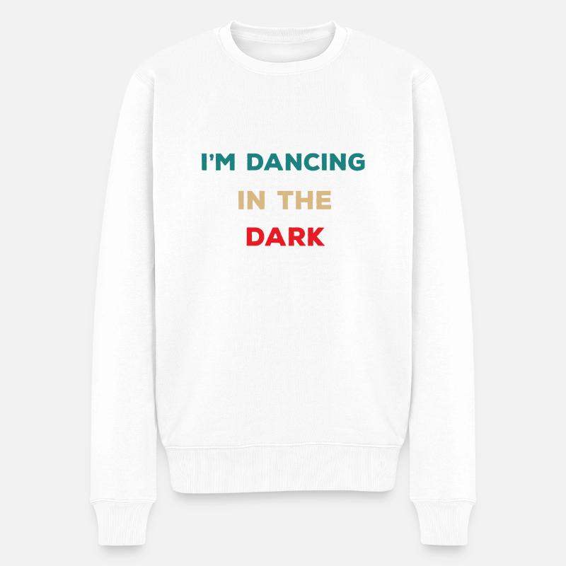 Dancing Dance Music - Männer Premium Bio Pullover - Weiß