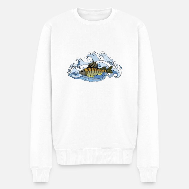 Poisson - Pull Premium bio Homme - blanc