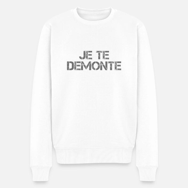 Je te démonte - Gris - Pull Premium bio Homme - blanc