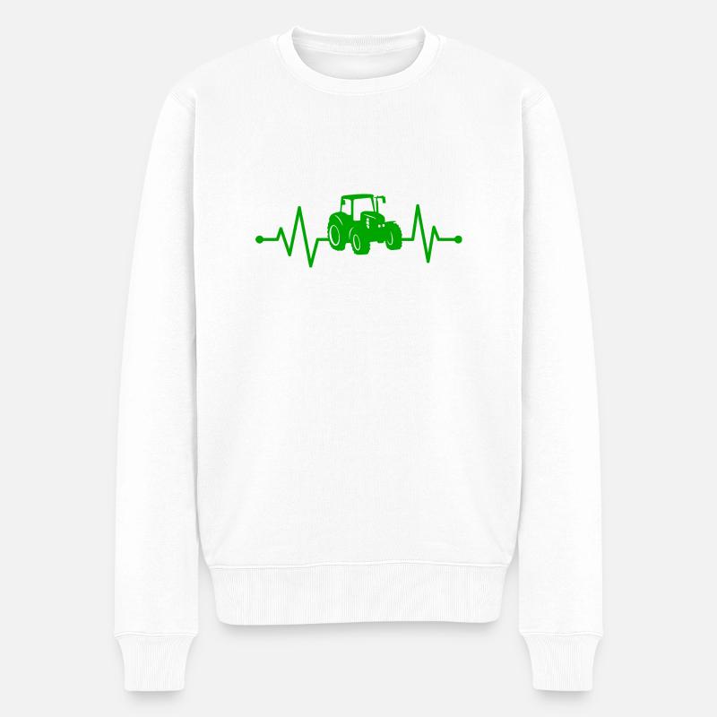 Traktor Heartbeat - Pull Premium bio Homme - blanc