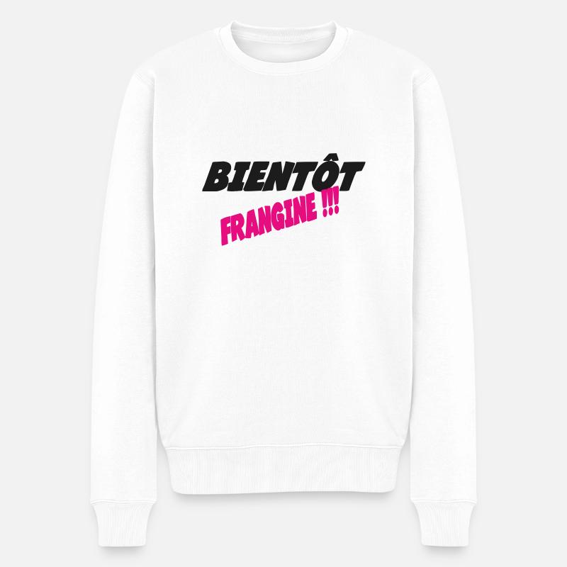 Bald FRANGINE = - Männer Premium Bio Pullover - Weiß