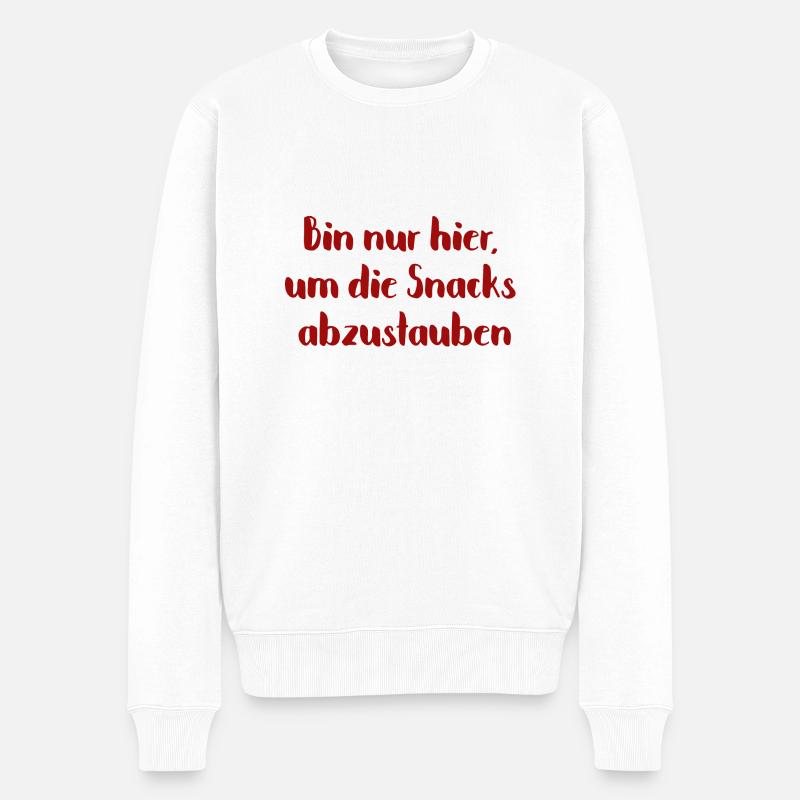 Snacks abstauben - Männer Premium Bio Pullover - Weiß