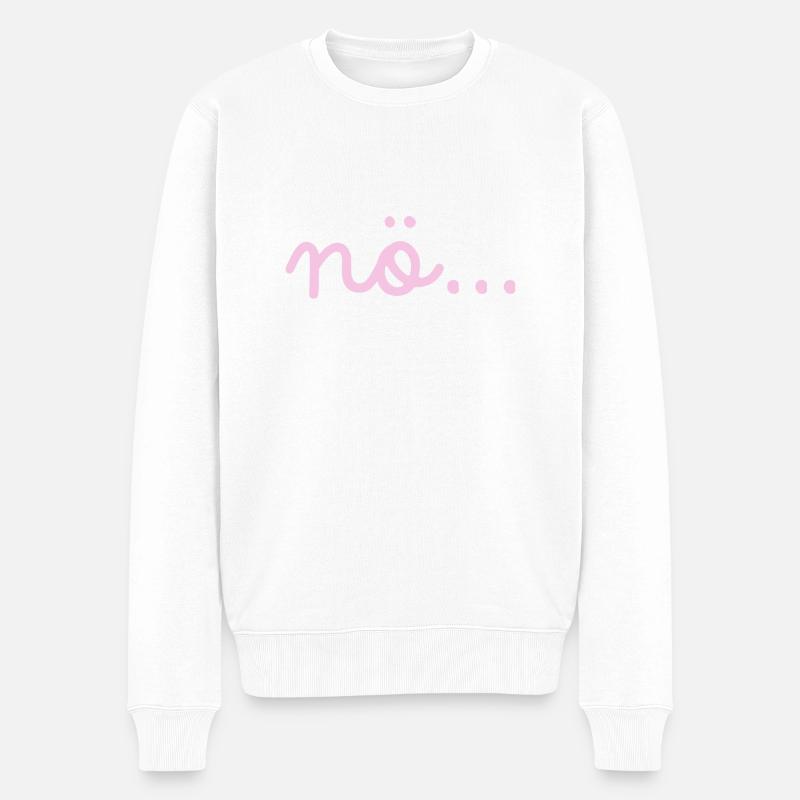 Rosa NÖ - Männer Premium Bio Pullover - Weiß