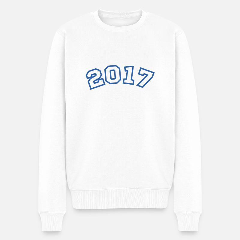 2017 bleu sport - Pull Premium bio Homme - blanc