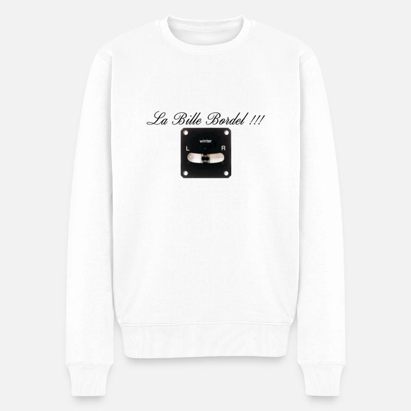Die Messy Ball Top Kopie - Männer Premium Bio Pullover - Weiß