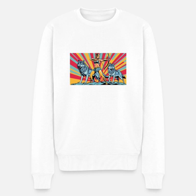 nVx Artemis 1 - Männer Premium Bio Pullover - Weiß
