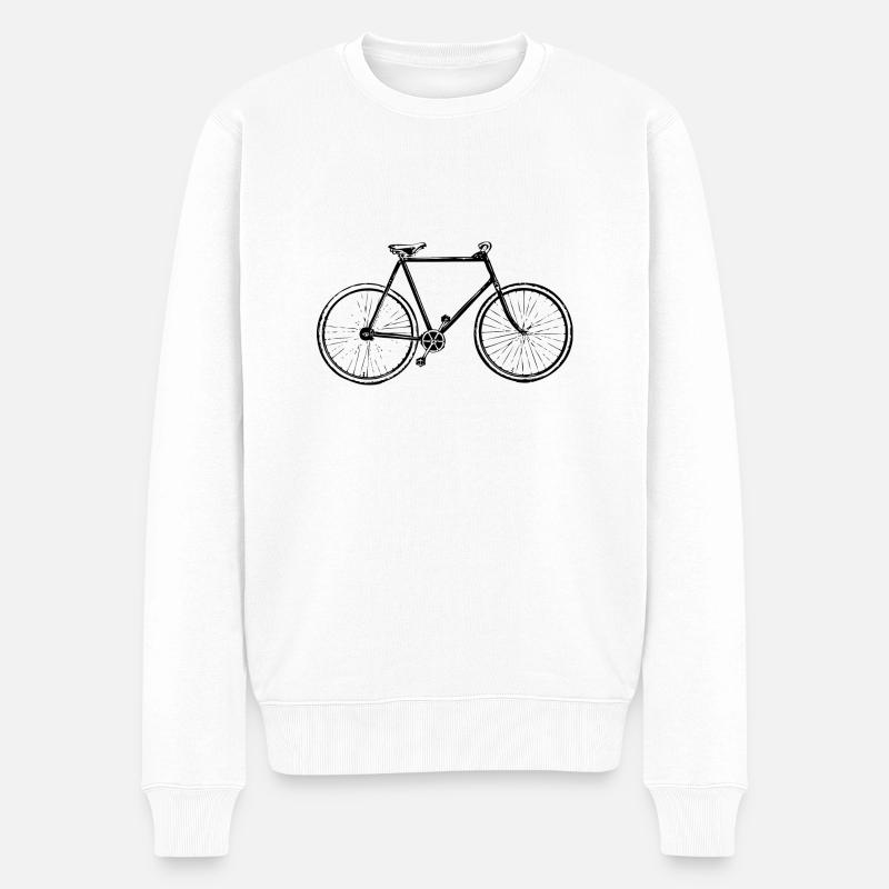 Fahrrad fahren - Klassiker - Männer Premium Bio Pullover - Weiß