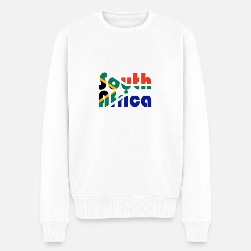 South Africa - Männer Premium Bio Pullover - Weiß