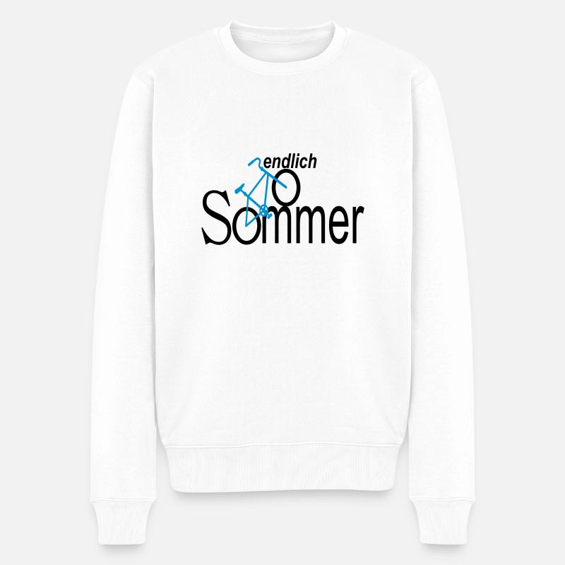 endlich sommer - Männer Premium Bio Pullover - Weiß