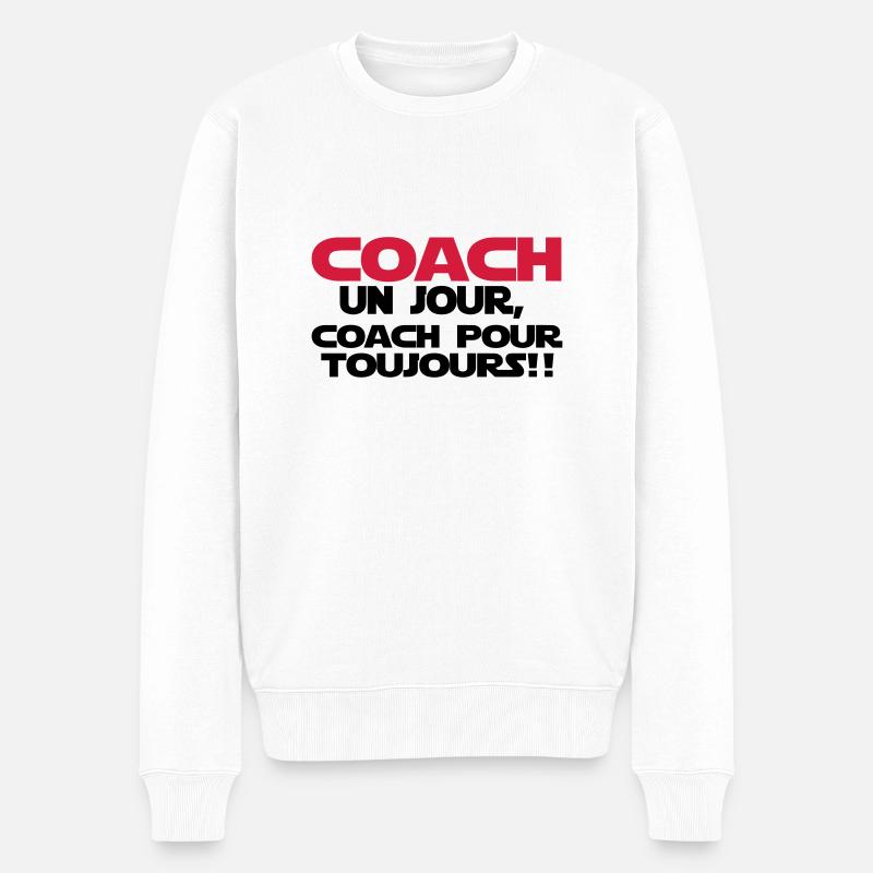 coach un jour - Pull Premium bio Homme - blanc
