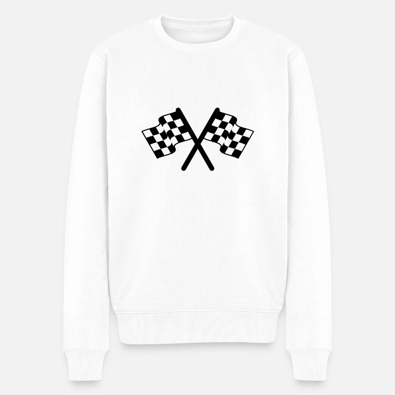 racing flags sport - Pull Premium bio Homme - blanc