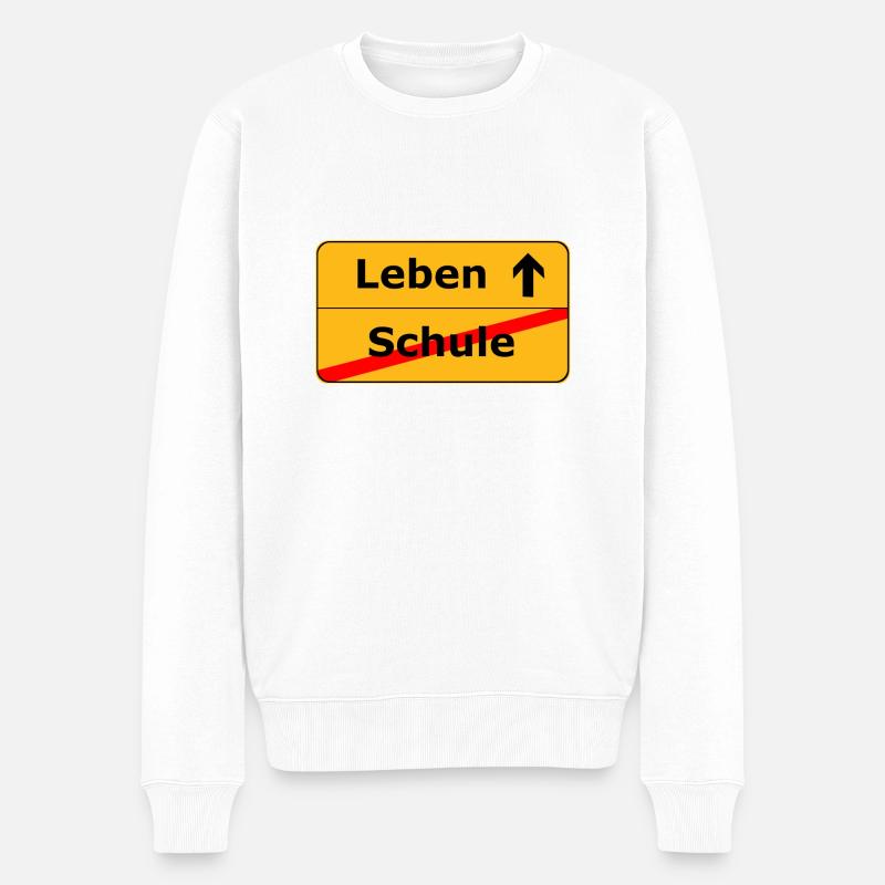 Leben nach der Schule - Männer Premium Bio Pullover - Weiß