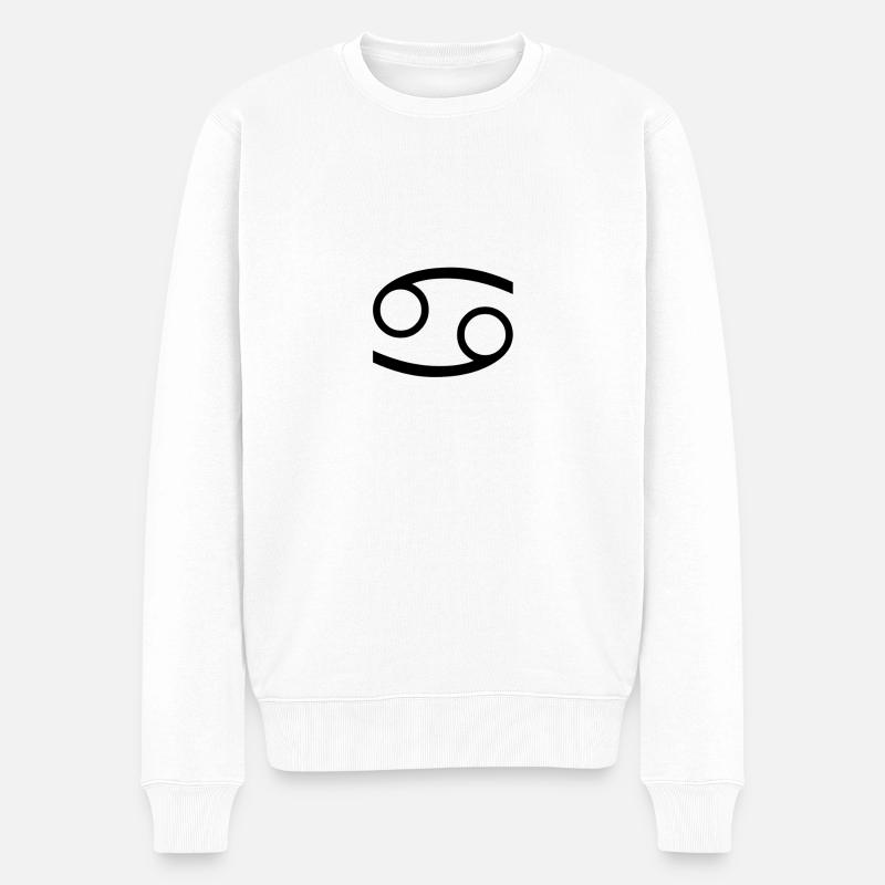 Sternzeichen - Männer Premium Bio Pullover - Weiß