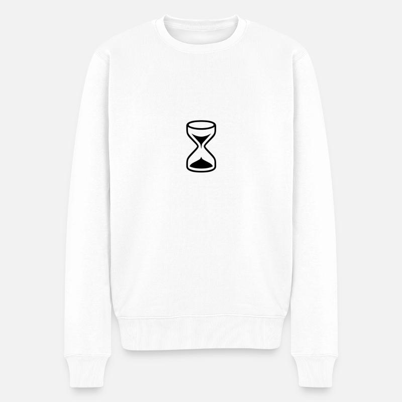 sanduhr - Männer Premium Bio Pullover - Weiß