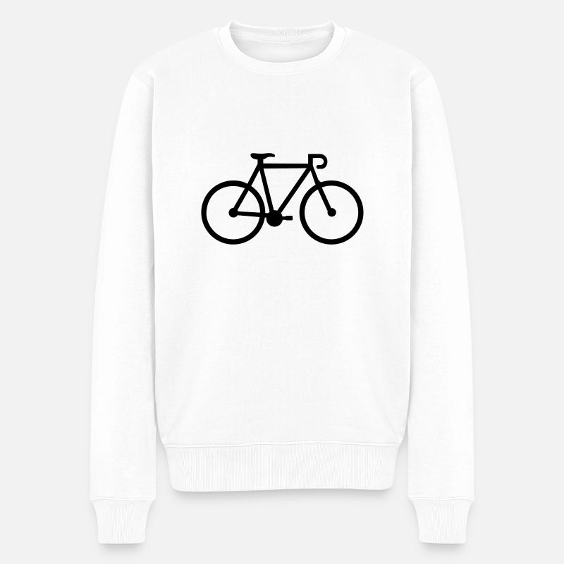 Fahrrad - Männer Premium Bio Pullover - Weiß