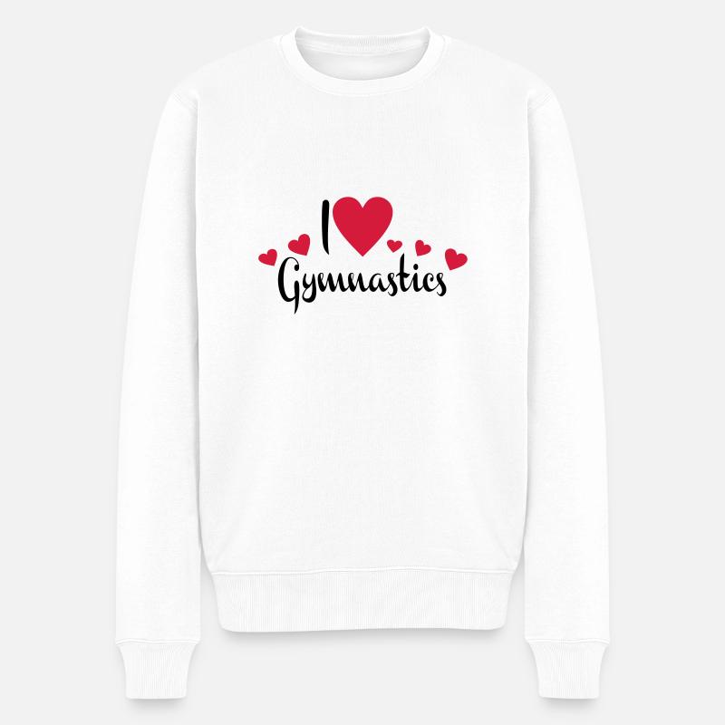 Gymnastik - Männer Premium Bio Pullover - Weiß