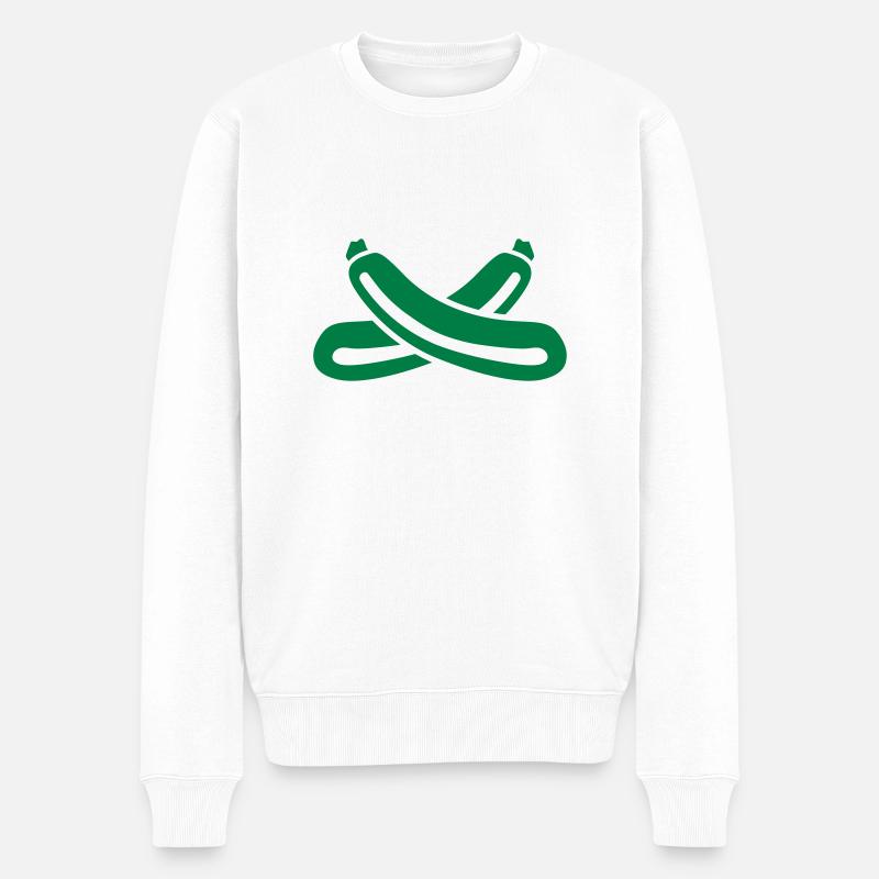 Courgettes - Pull Premium bio Homme - blanc
