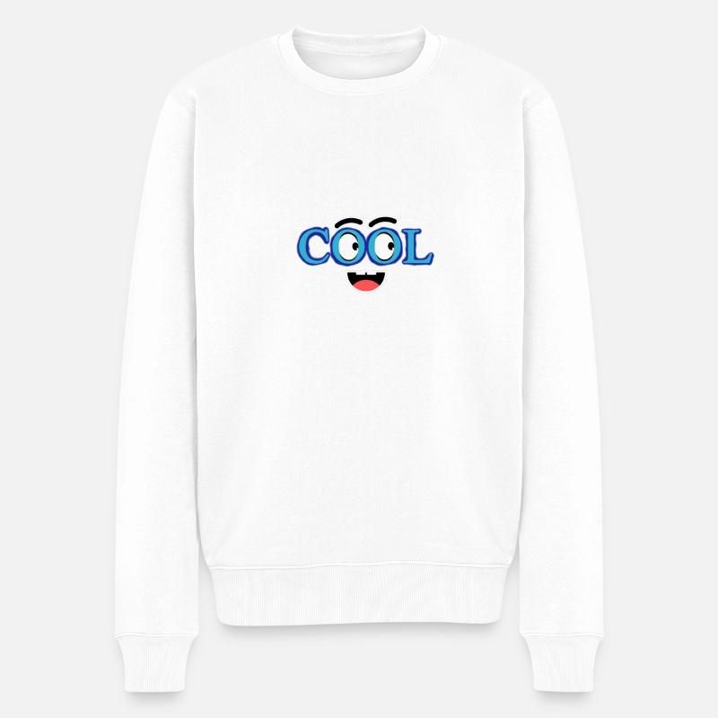 Cool - Männer Premium Bio Pullover - Weiß