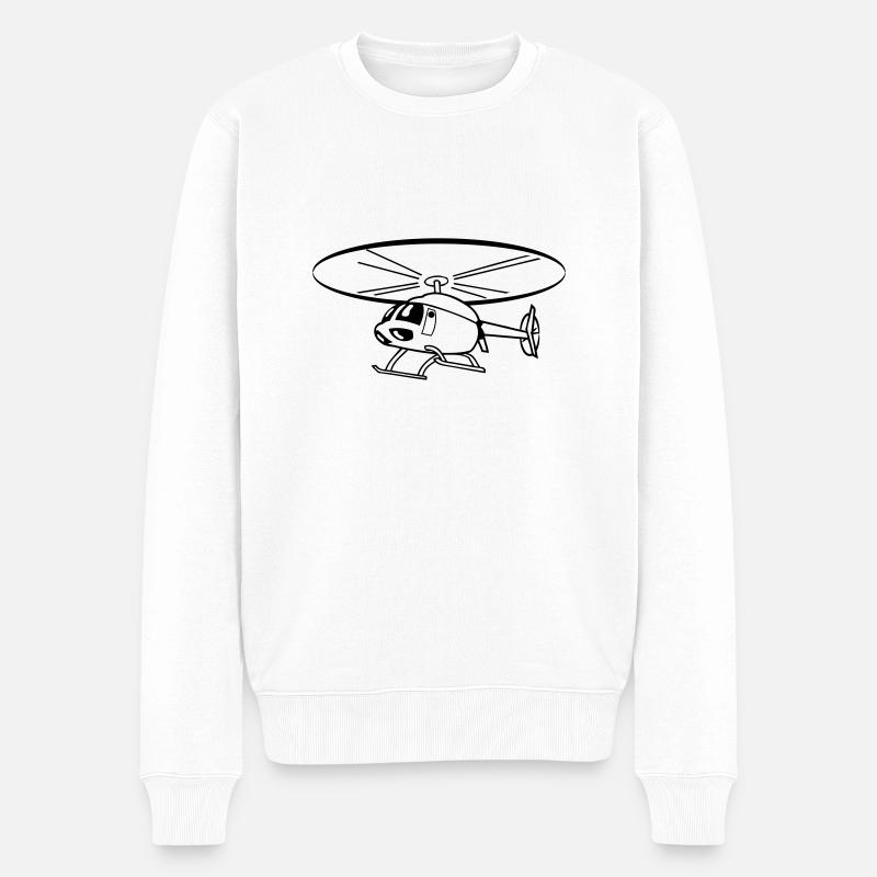 Mouche hélicoptère hélicoptère - Pull Premium bio Homme - blanc