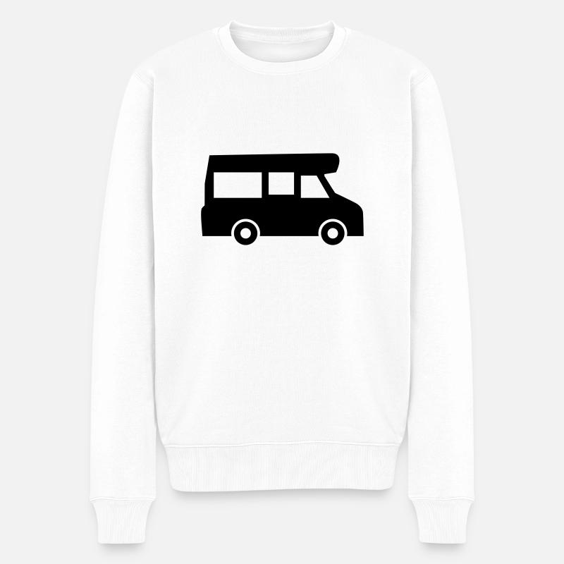Icône du design logo caravane - Pull Premium bio Homme - blanc
