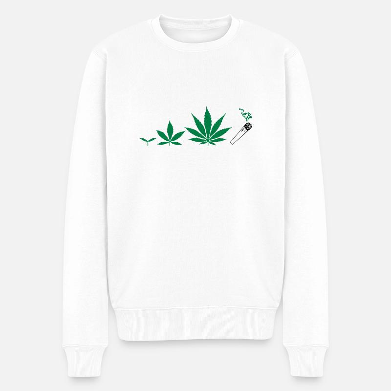 Cannabis development - Männer Premium Bio Pullover - Weiß