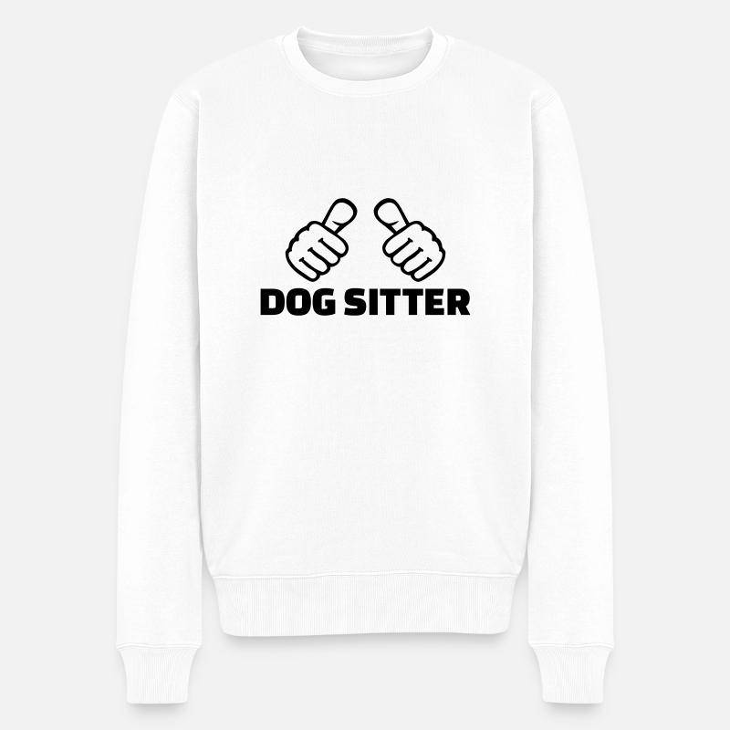 Dog sitter - Pull Premium bio Homme - blanc