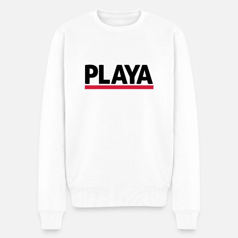 playa - Männer Premium Bio Pullover - Weiß