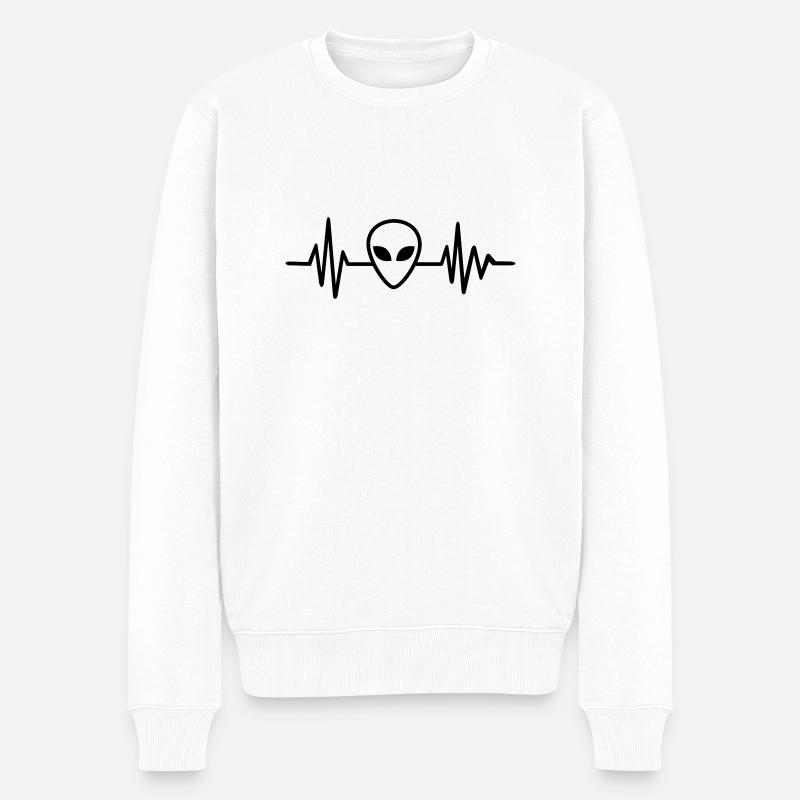 Alien - Männer Premium Bio Pullover - Weiß