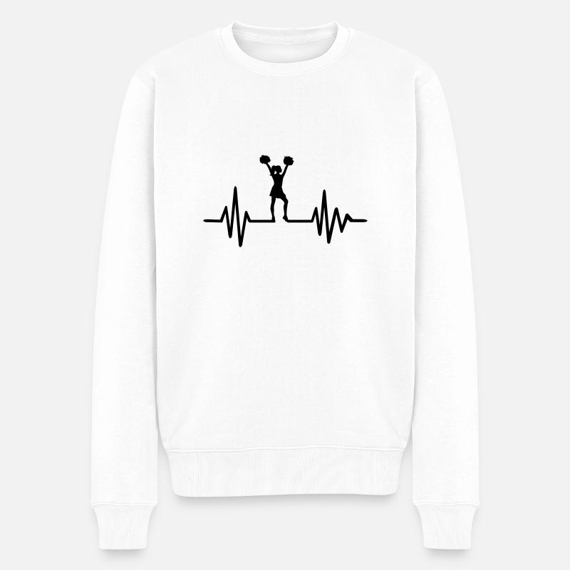 Cheerleader - Männer Premium Bio Pullover - Weiß
