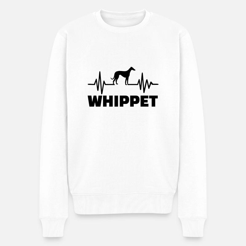 Whippet - Männer Premium Bio Pullover - Weiß