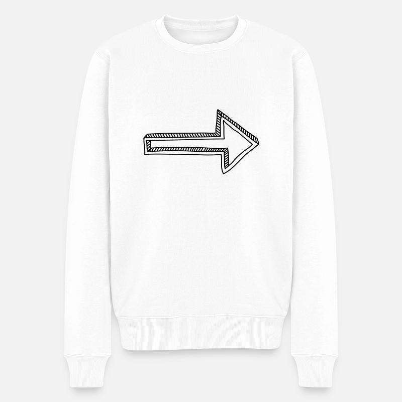 La Flèche - Pull Premium bio Homme - blanc