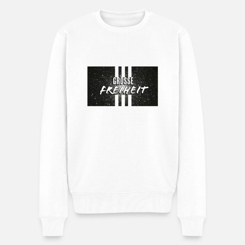 Große Freiheit - Männer Premium Bio Pullover - Weiß