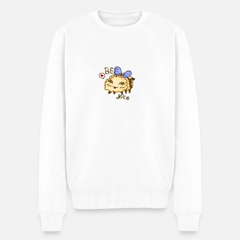 bee nice - Männer Premium Bio Pullover - Weiß