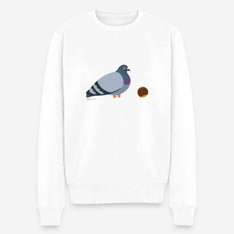 Dove Nut - Drôle et intelligent - Pull Premium bio Homme - blanc