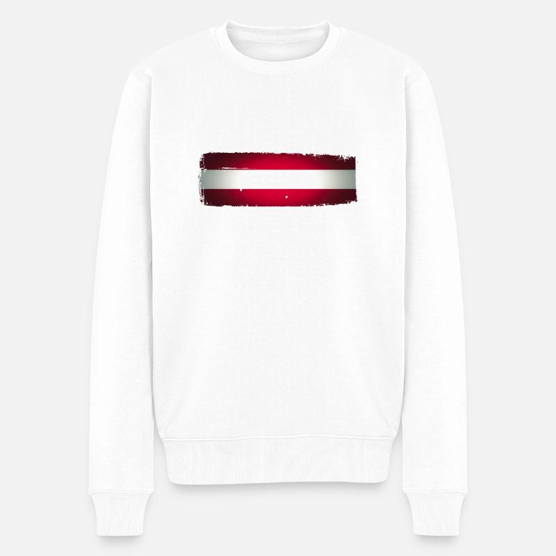 Österreich - Männer Premium Bio Pullover - Weiß