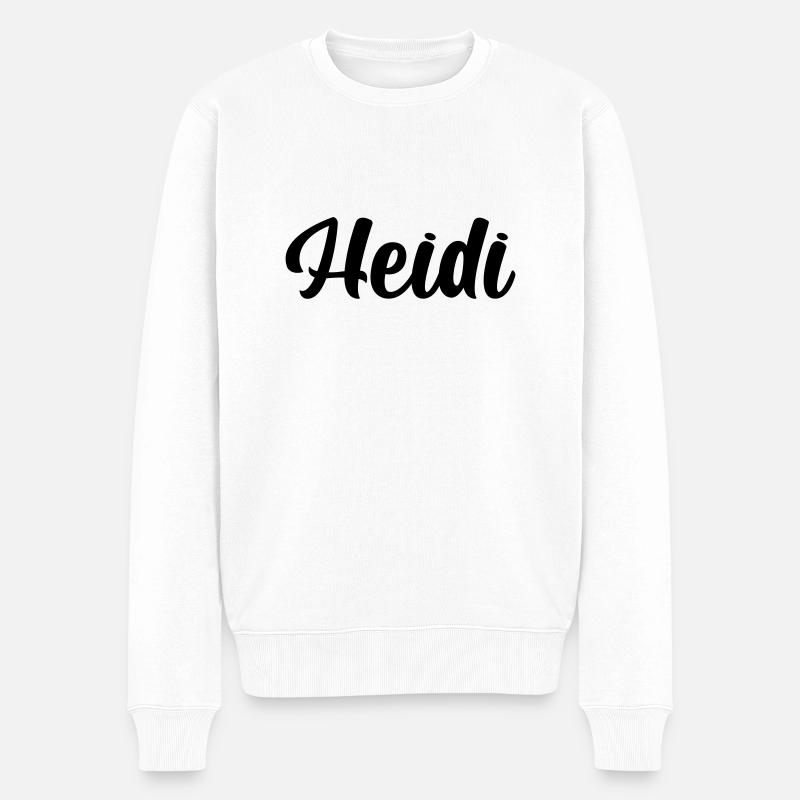 Heidi - Männer Premium Bio Pullover - Weiß