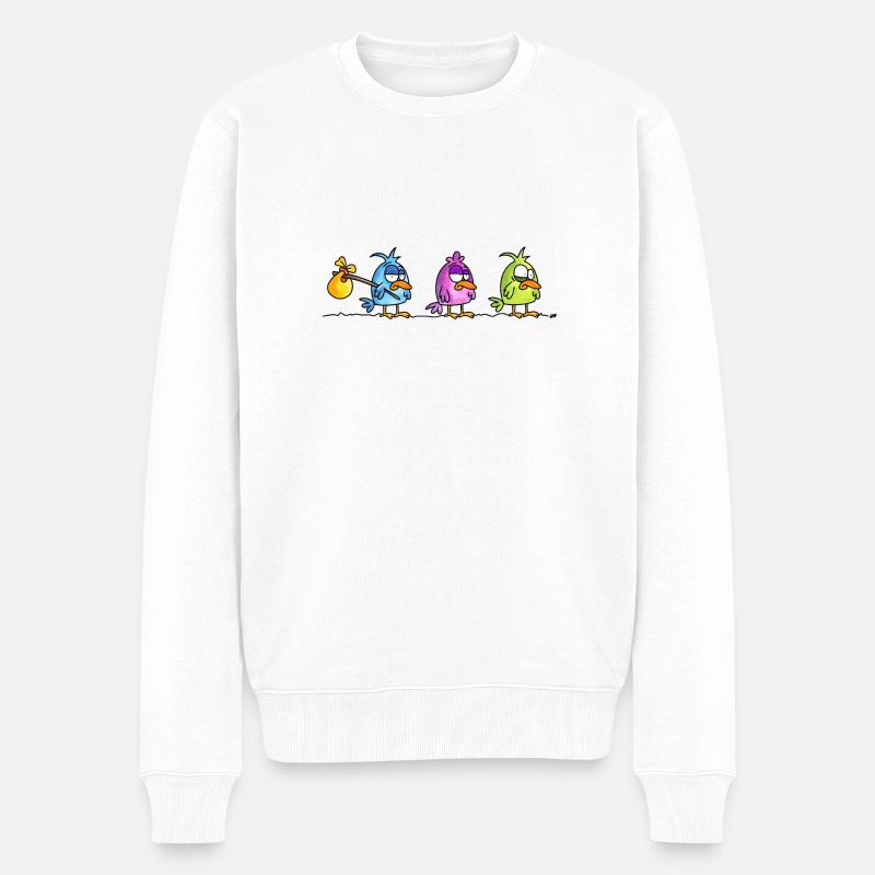 Die Wandervögel - Männer Premium Bio Pullover - Weiß