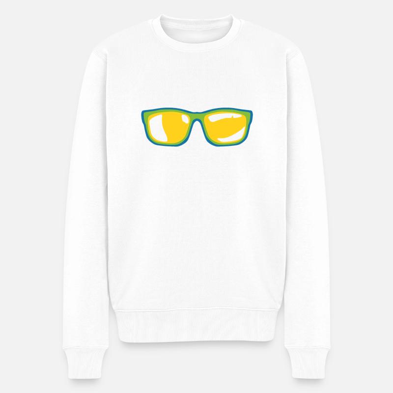 lunette de soleil - Pull Premium bio Homme - blanc