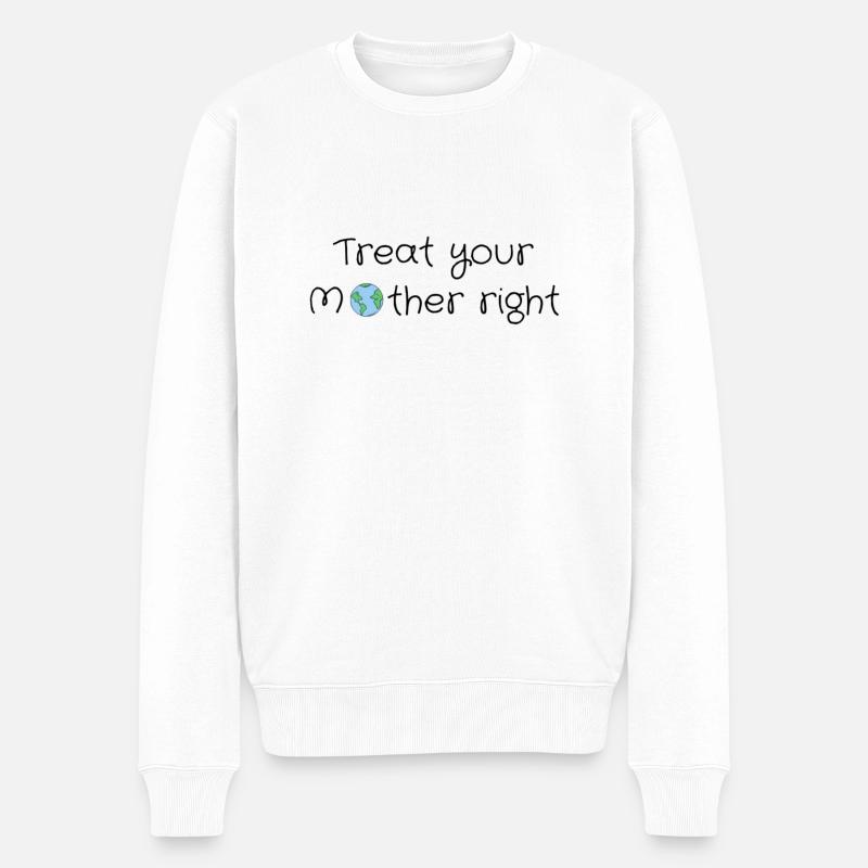 Traitez bien votre mère - Pull Premium bio Homme - blanc