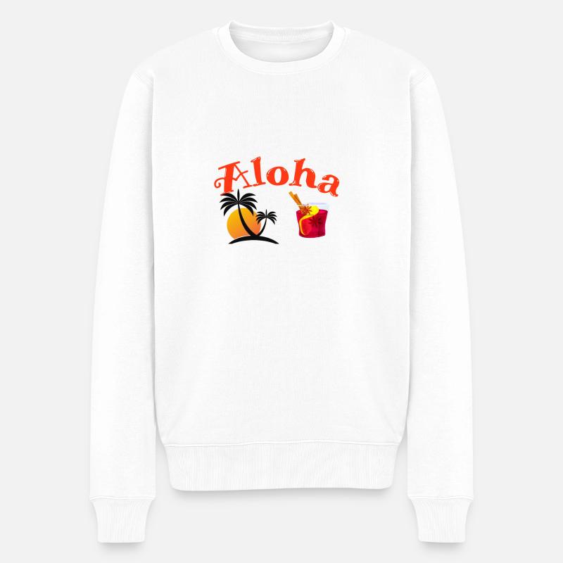 P a r a d i s e - Men's Premium Organic Jumper - white