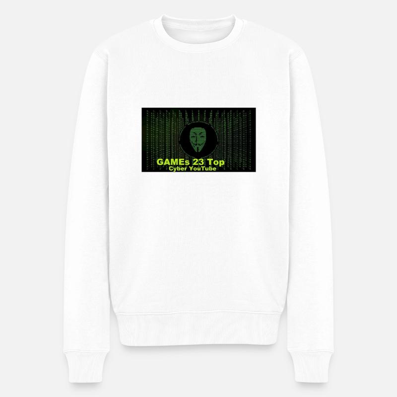hackerGame - Pull Premium bio Homme - blanc