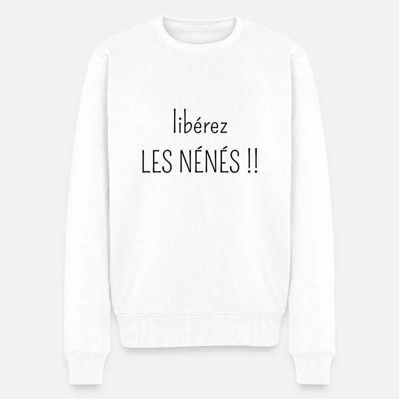 libérez les nénés - Pull Premium bio Homme - blanc