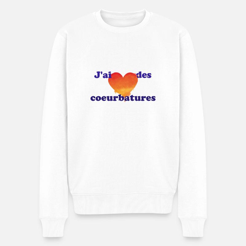 Coeurbatures - Pull Premium bio Homme - blanc
