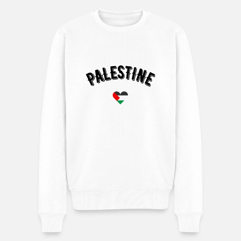 Palästina - Männer Premium Bio Pullover - Weiß
